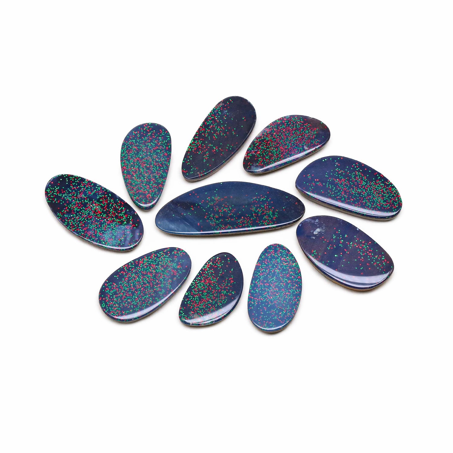 Australian Opal Doublet 16x9mm to 27x10mm Mix Smooth Slices