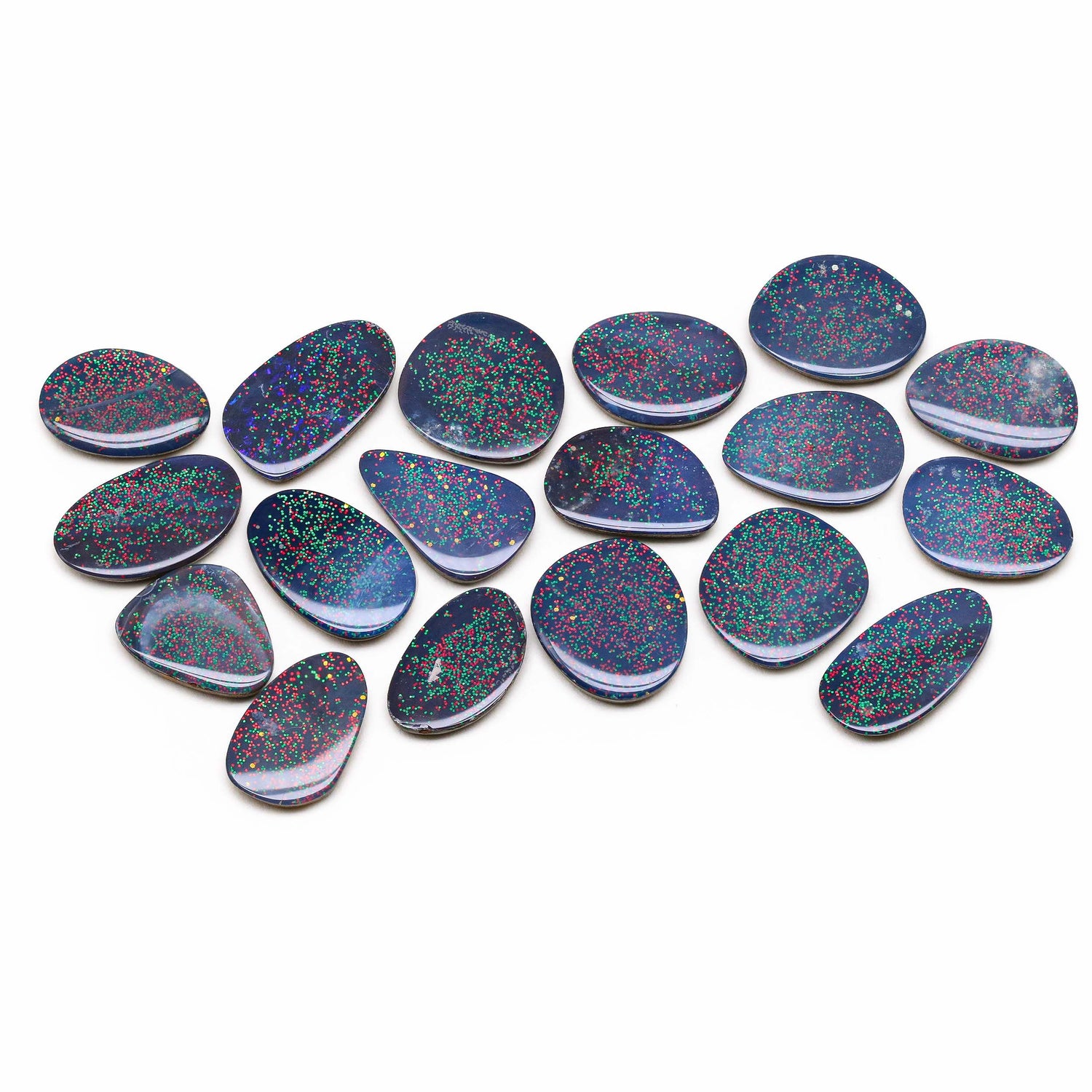 Australian Opal Doublet 16x10mm to 16x14mm Mix Smooth Slices