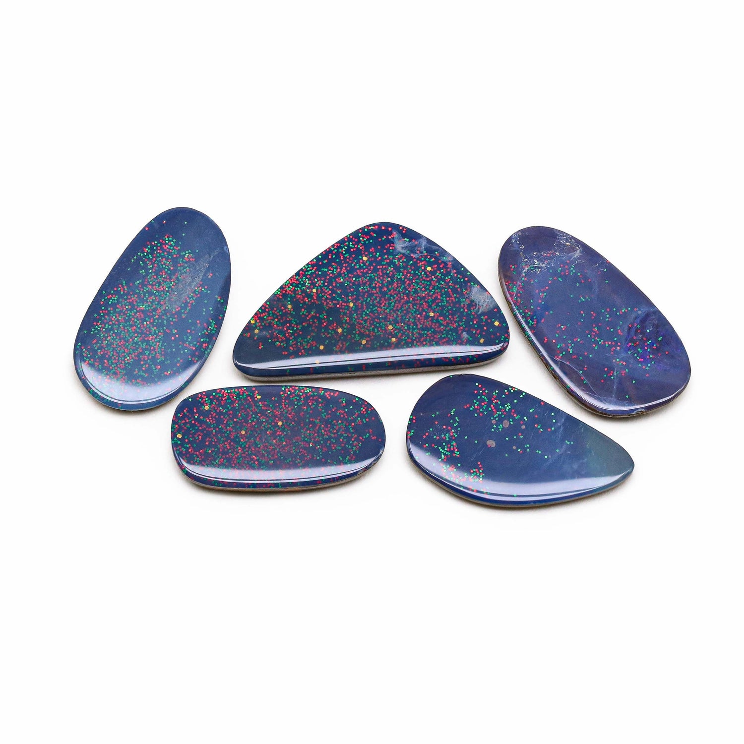Australian Opal Doublet 22x11.50mm to 28.50x16.50mm Mix Smooth Slices