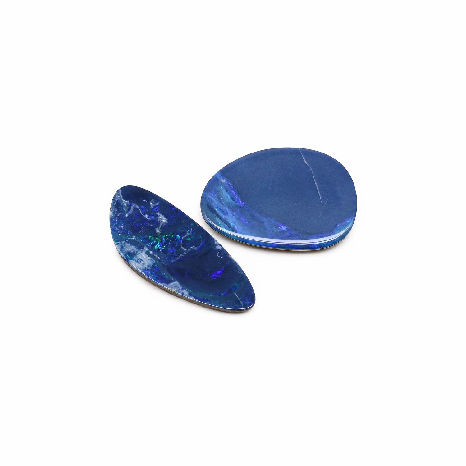 Australian Opal Doublet 24.50x17mm and 29x12mm Mix Smooth Slices