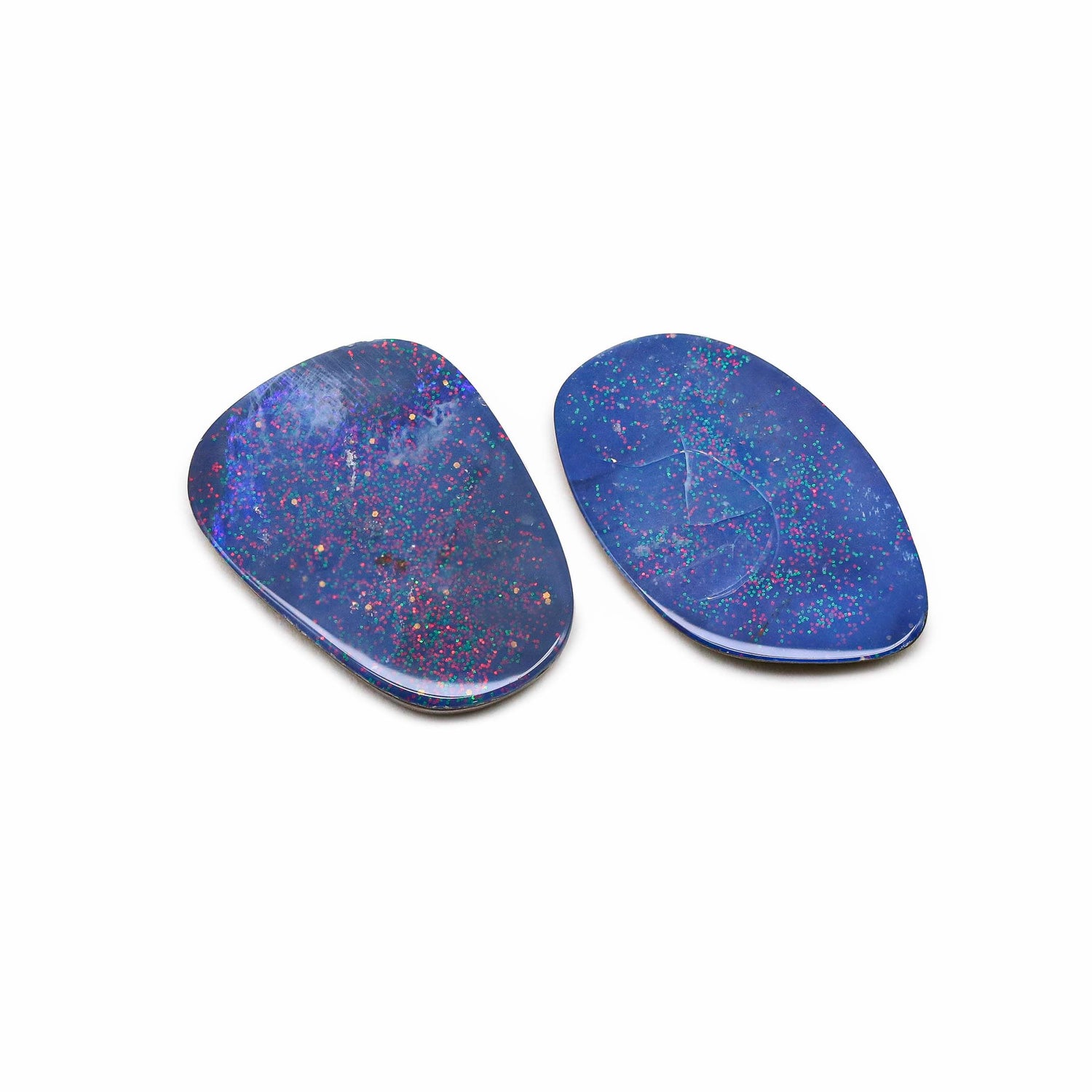 Australian Opal Doublet 29x21mm and 30.50x19mm Mix Smooth Slices