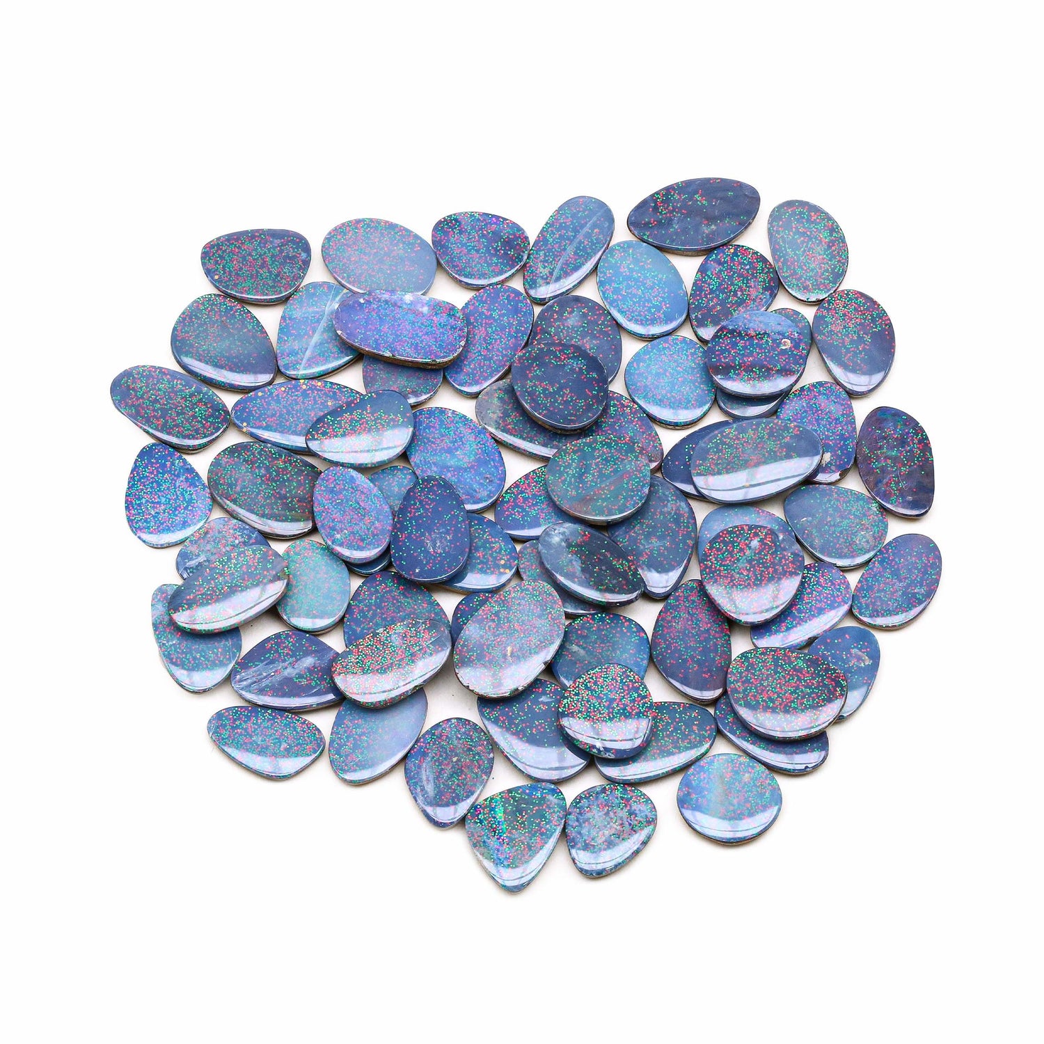 Australian Opal Doublet 11x9mm to 15x10mm Mix Smooth Slices