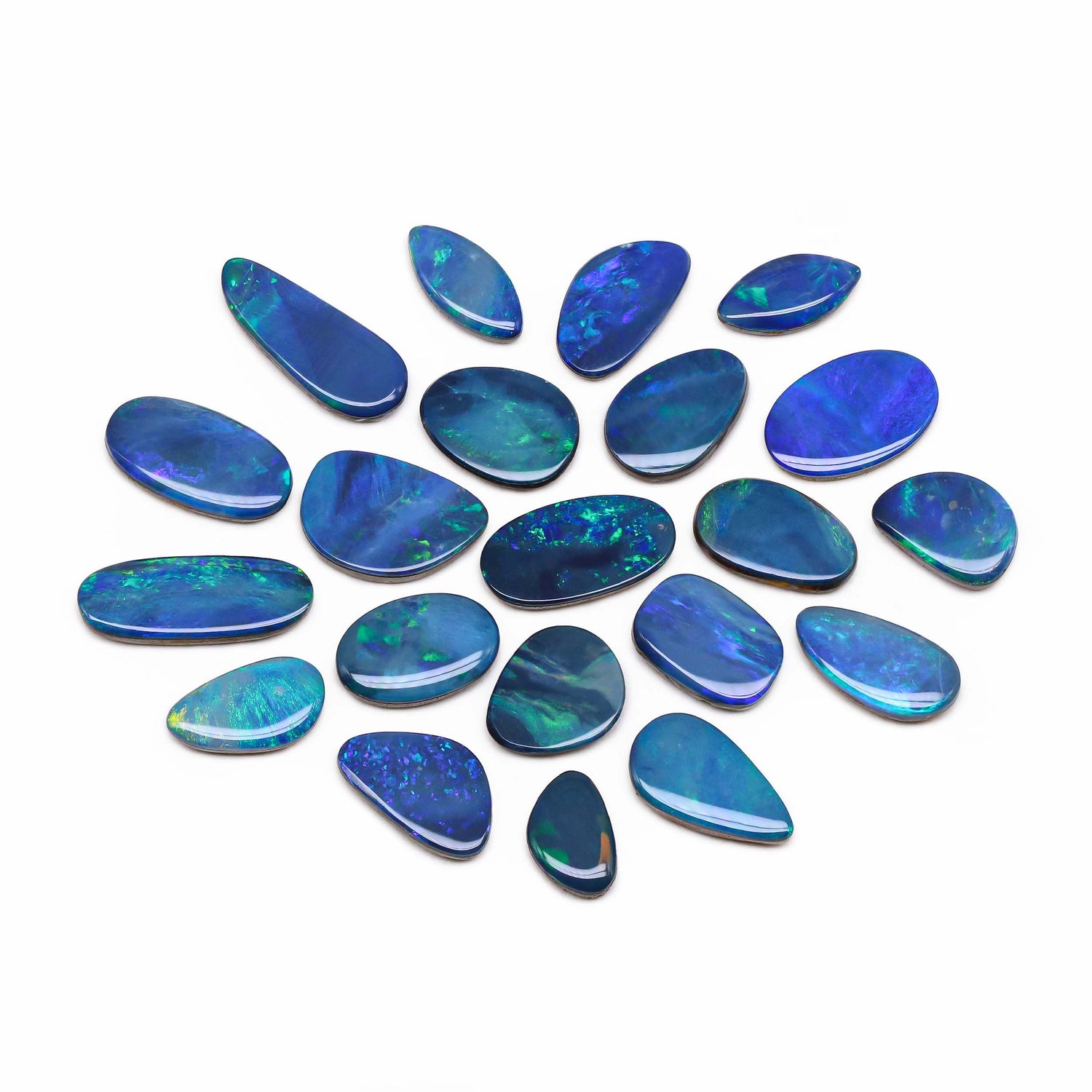 Australian Opal Doublet 8.50x5.50mm to 15.50x6mm Mix Smooth Slices