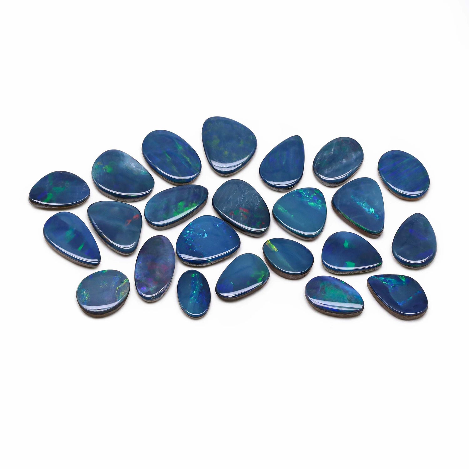 Australian Opal Doublet 9x6mm to 11x9mm Mix Smooth Slices