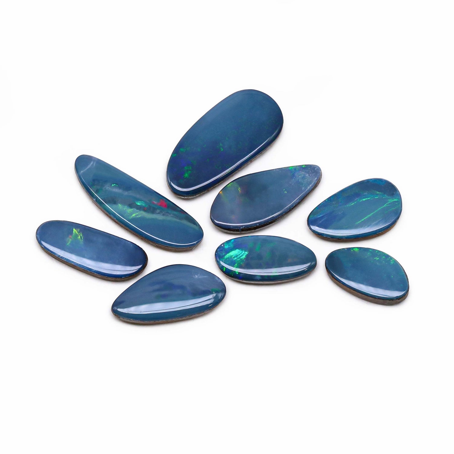 Australian Opal Doublet 10x6mm to 16.50x8mm Mix Smooth Slices