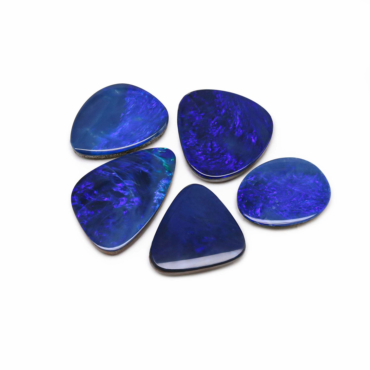 Australian Opal Doublet 14x11mm to 19x12.50mm Mix Smooth Slices