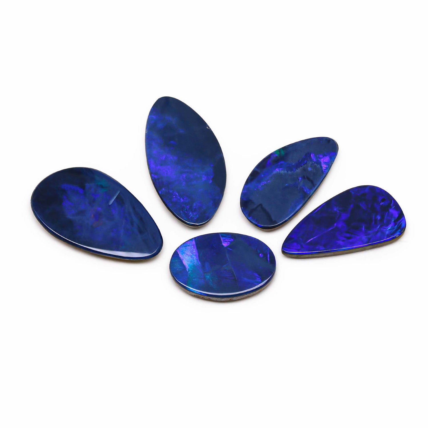 Australian Opal Doublet 17x11mm to 23.50x12.50mm Mix Smooth Slices