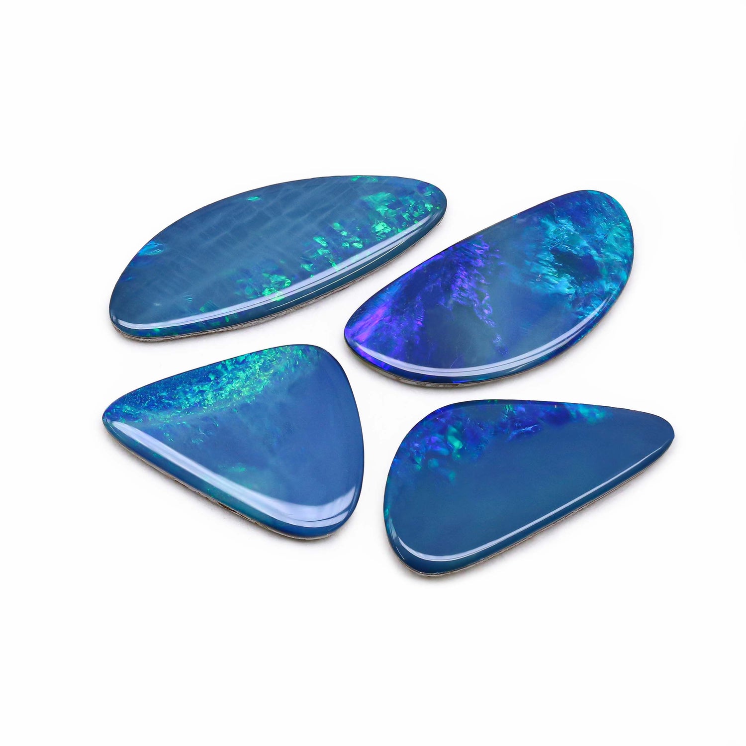 Australian Opal Doublet 19.50x14.50mm to 26x9.50mm Mix Smooth Slices