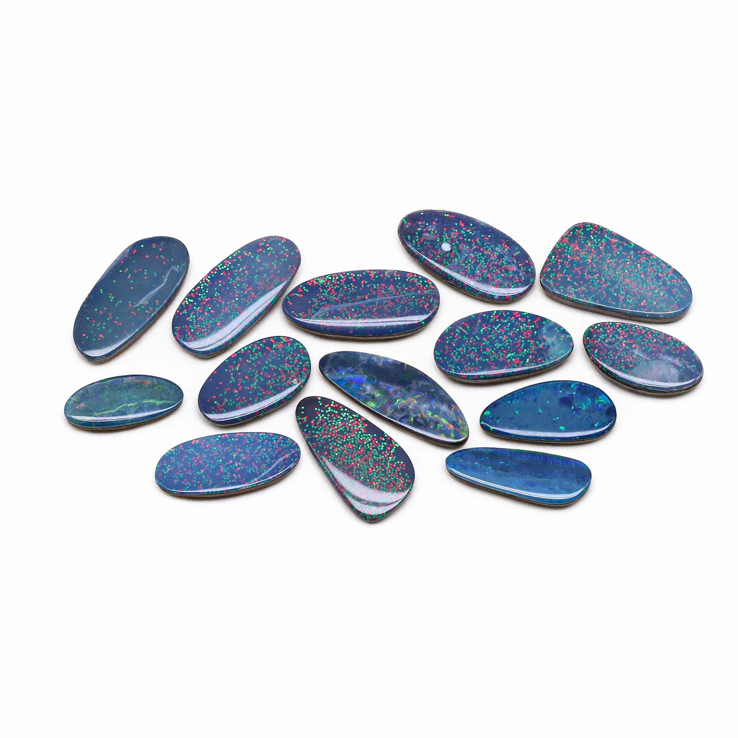 Australian Opal Doublet 12x5mm to 15.50x7mm Mix Smooth Slices