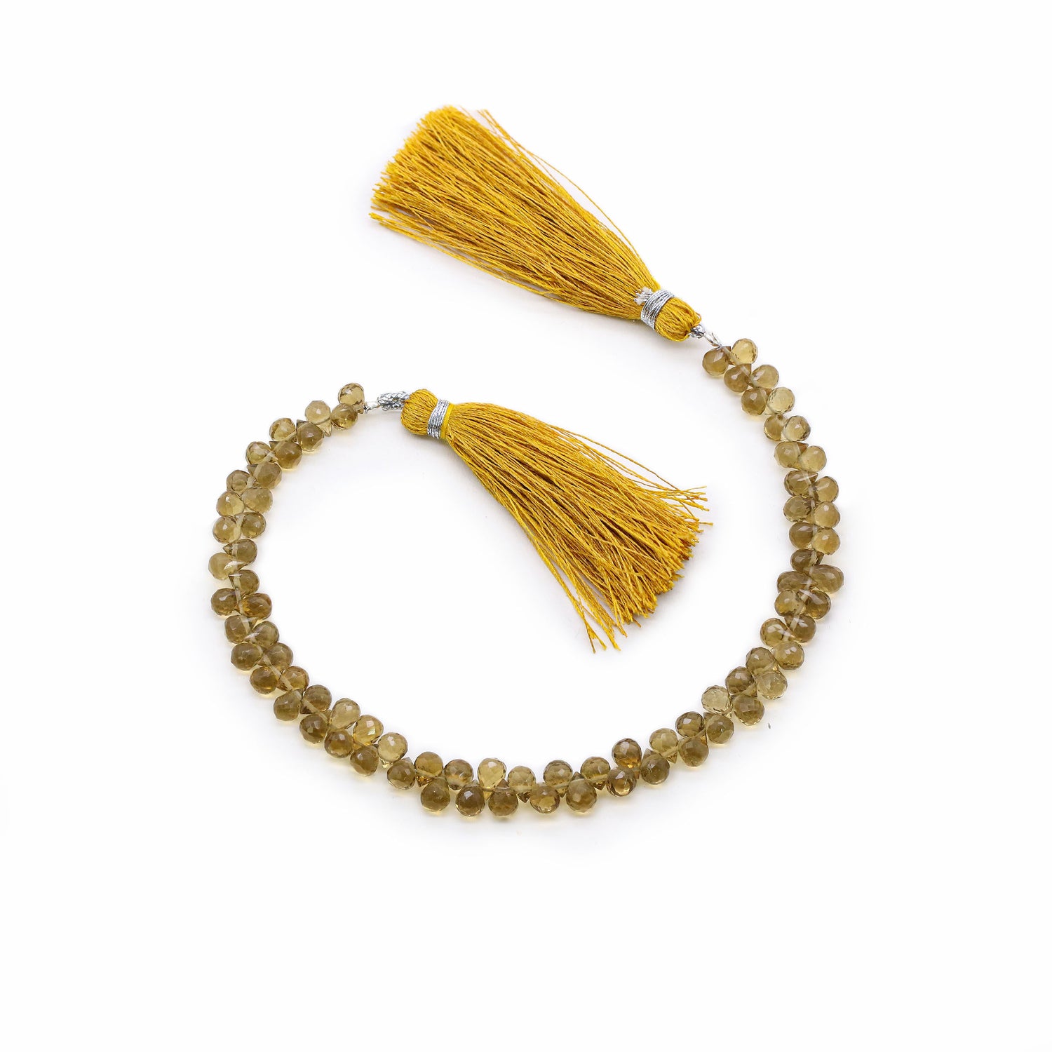 Beer Quartz 5.50x3.50mm to 6x4mm Drops Faceted Beads (8 inch)