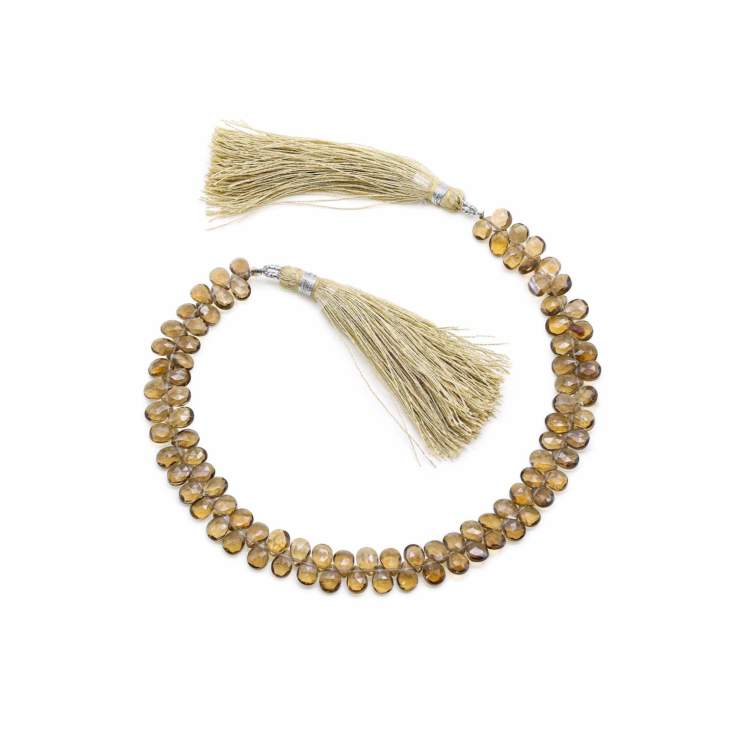 Beer Quartz 6x4mm Pear Faceted Beads (8 Inch)