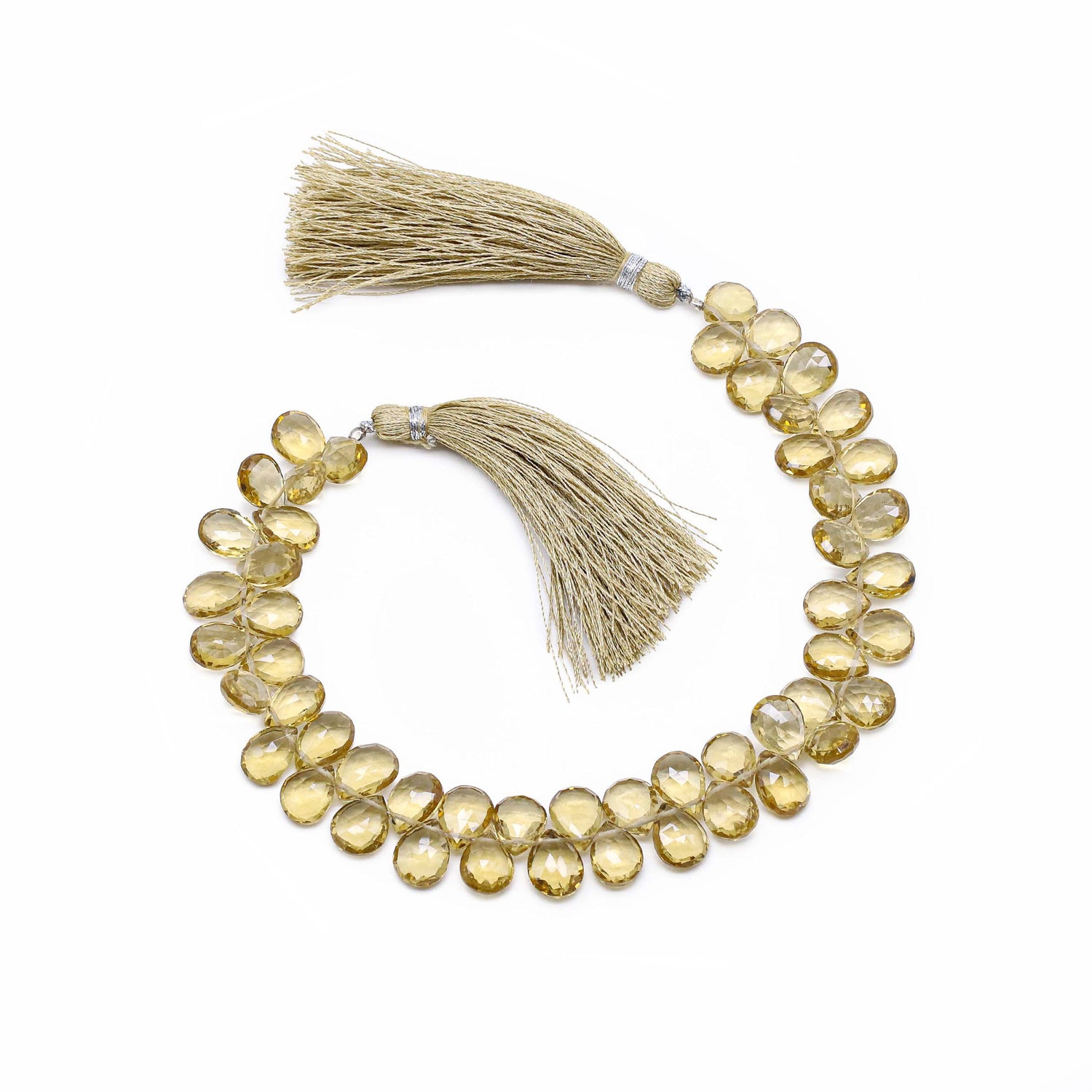 Beer Quartz 8.50x6mm Pear Faceted Beads (8 inch)