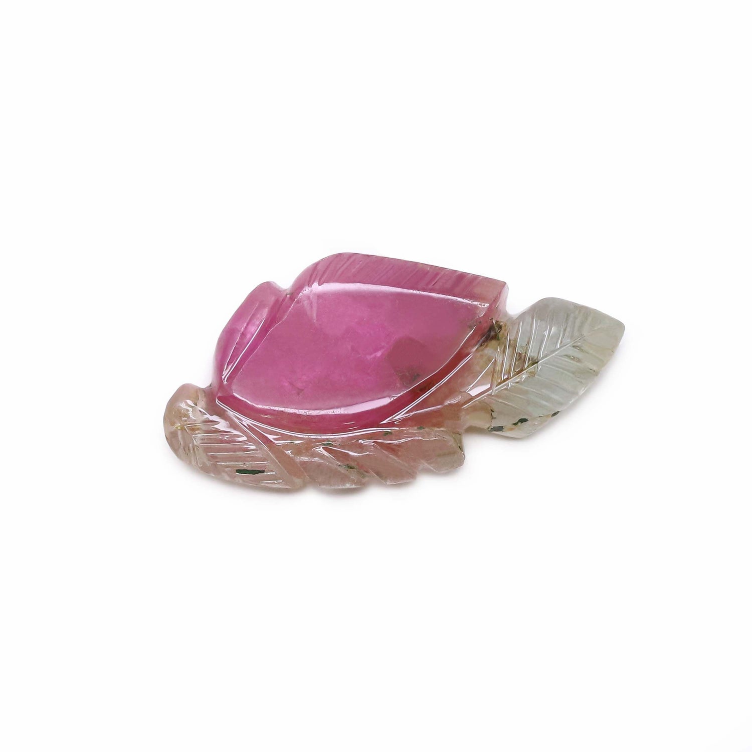 Bi-Color Tourmaline 24x12mm Carved Fancy