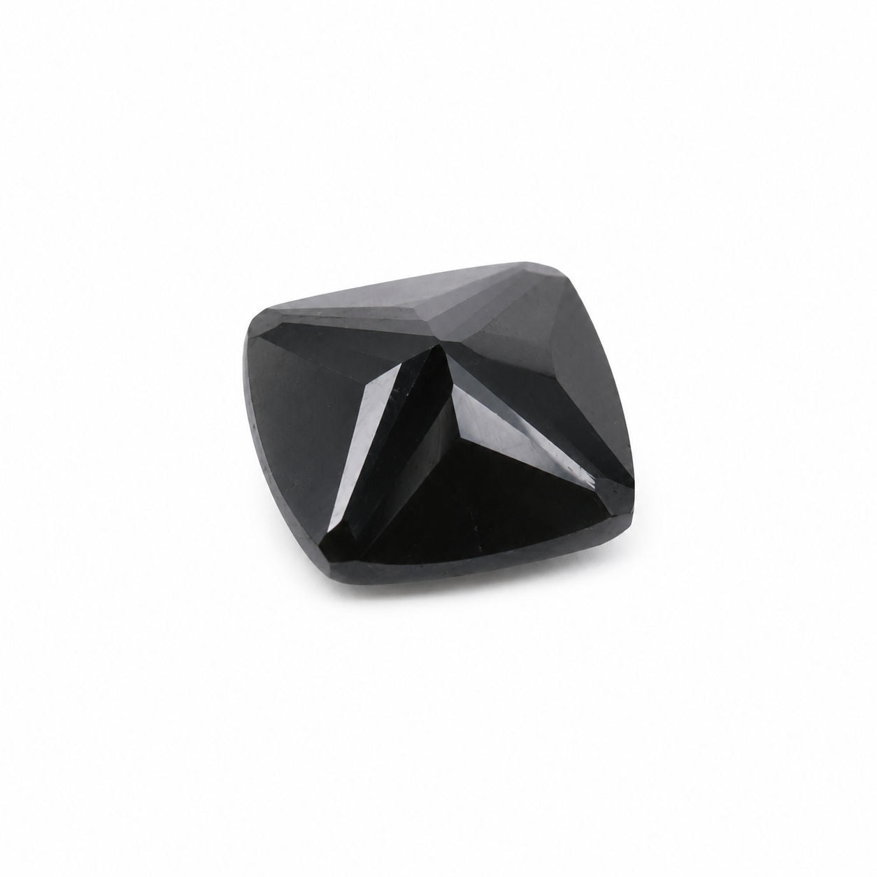 Cubic Zirconia (Black Color) Cushion Faceted