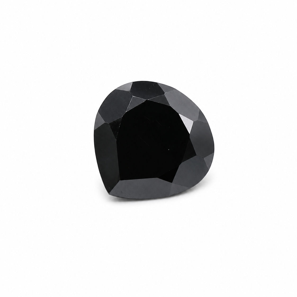Cubic Zirconia (Black Color) Heart Shape Faceted
