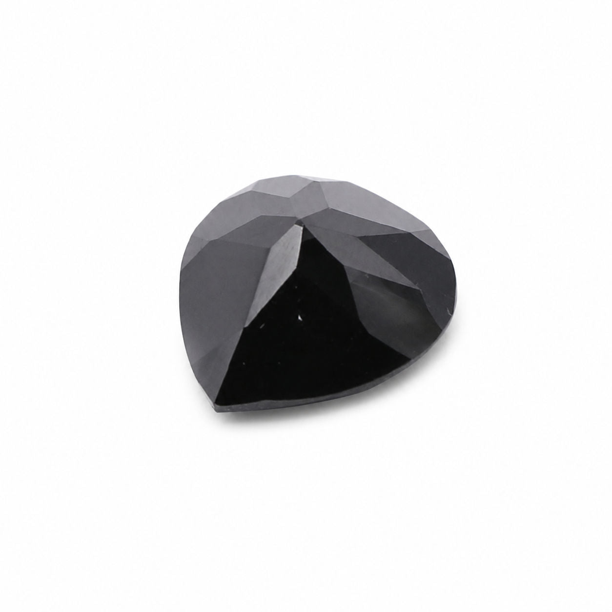 Cubic Zirconia (Black Color) Heart Shape Faceted