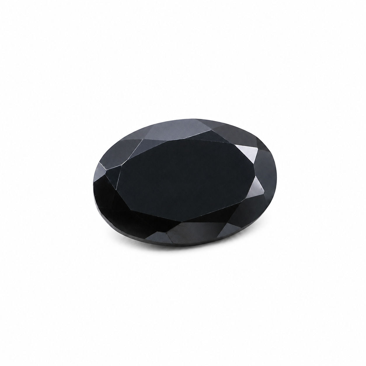 Cubic Zirconia (Black Color) Oval Faceted