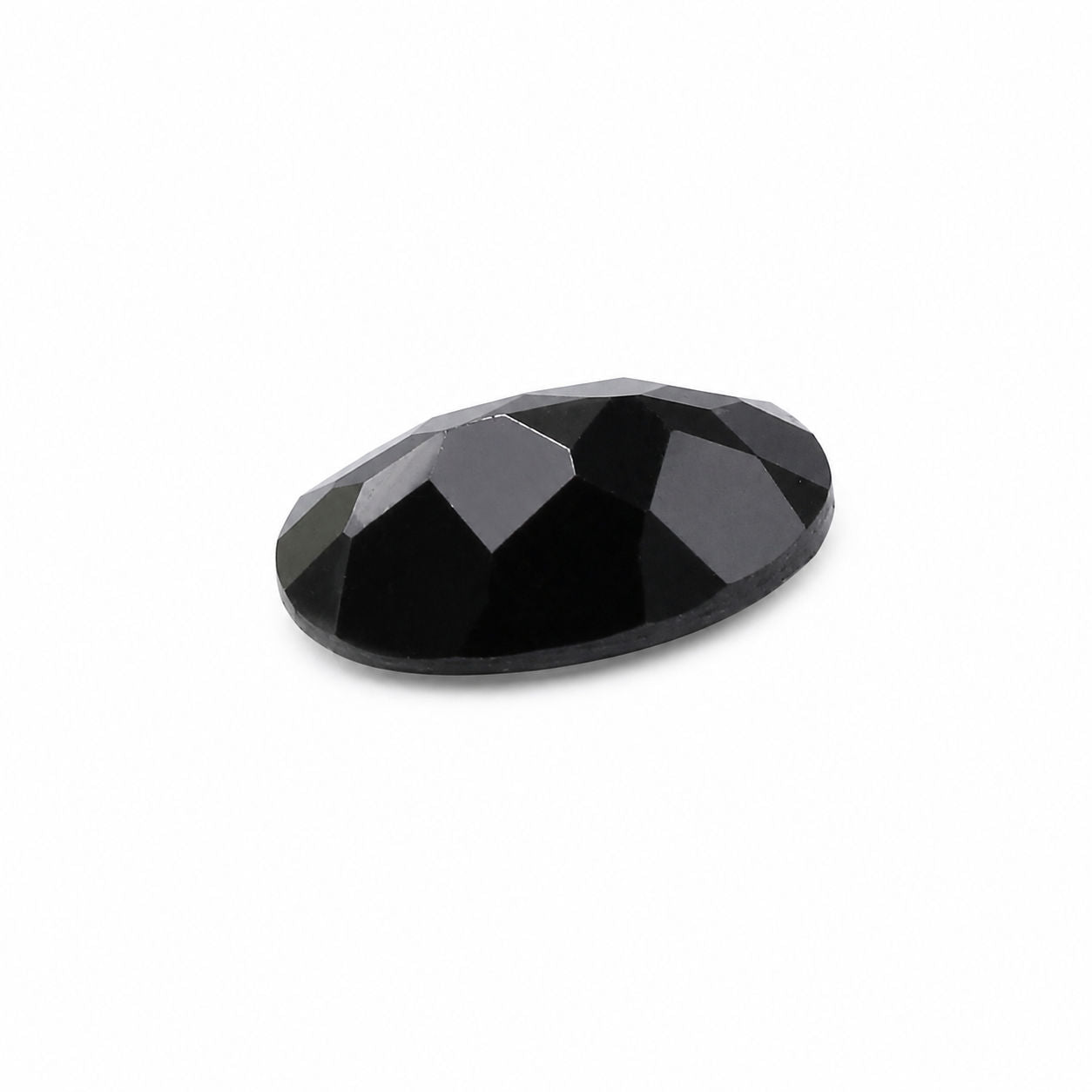 Cubic Zirconia (Black Color) Oval Faceted