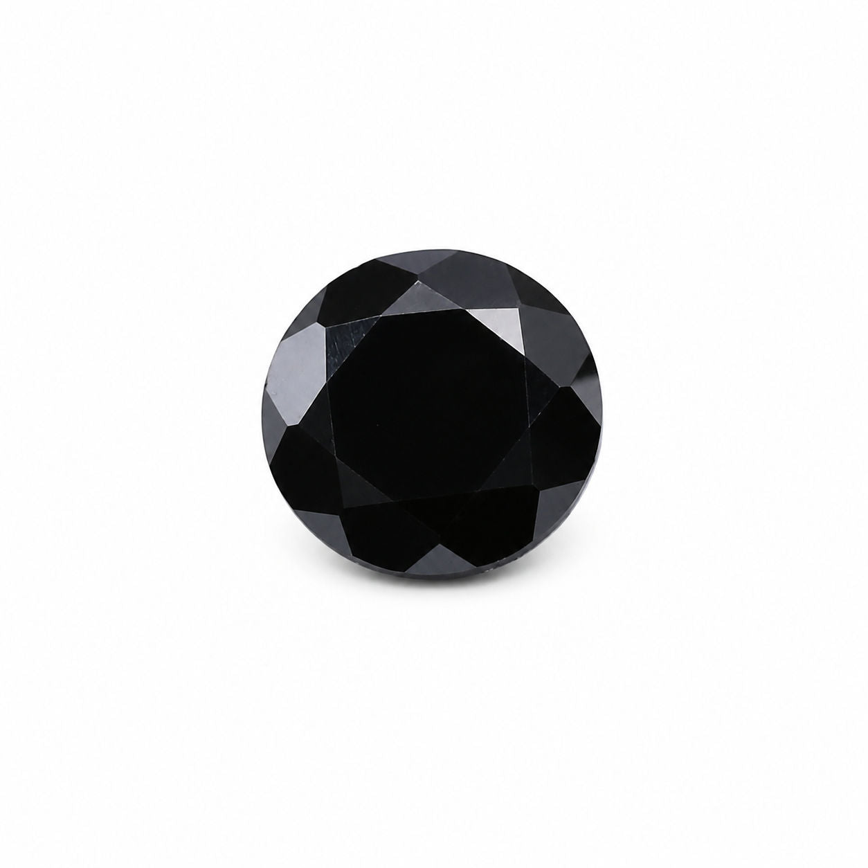 Cubic Zirconia (Black Color) Round Faceted