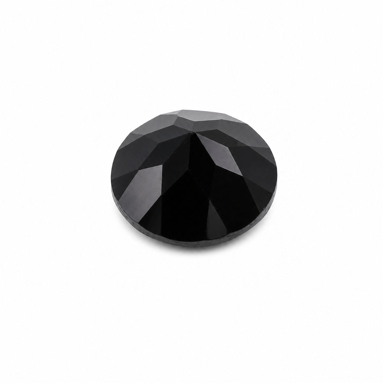 Cubic Zirconia (Black Color) Round Faceted