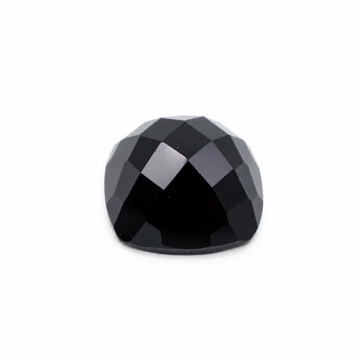 Black Spinel Checker Cutting Cushion Faceted Cab