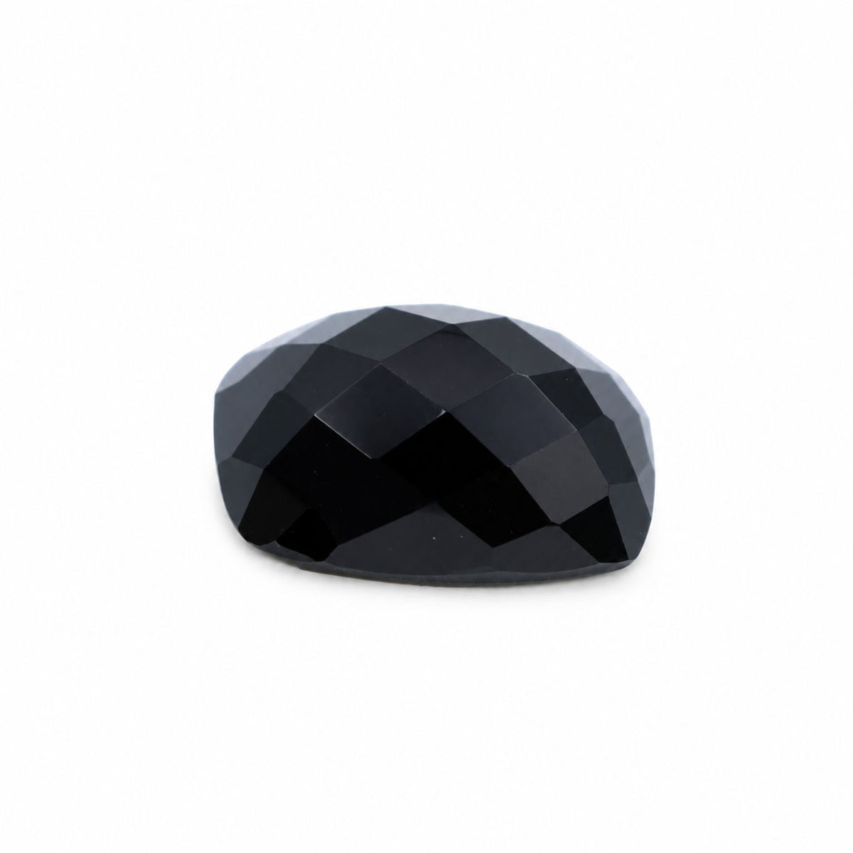 Black Spinel Checker Cutting Elongated Cushion Faceted Cab