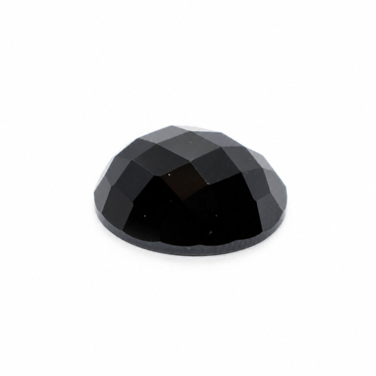 Black Spinel Checker Cutting Oval Faceted Cab