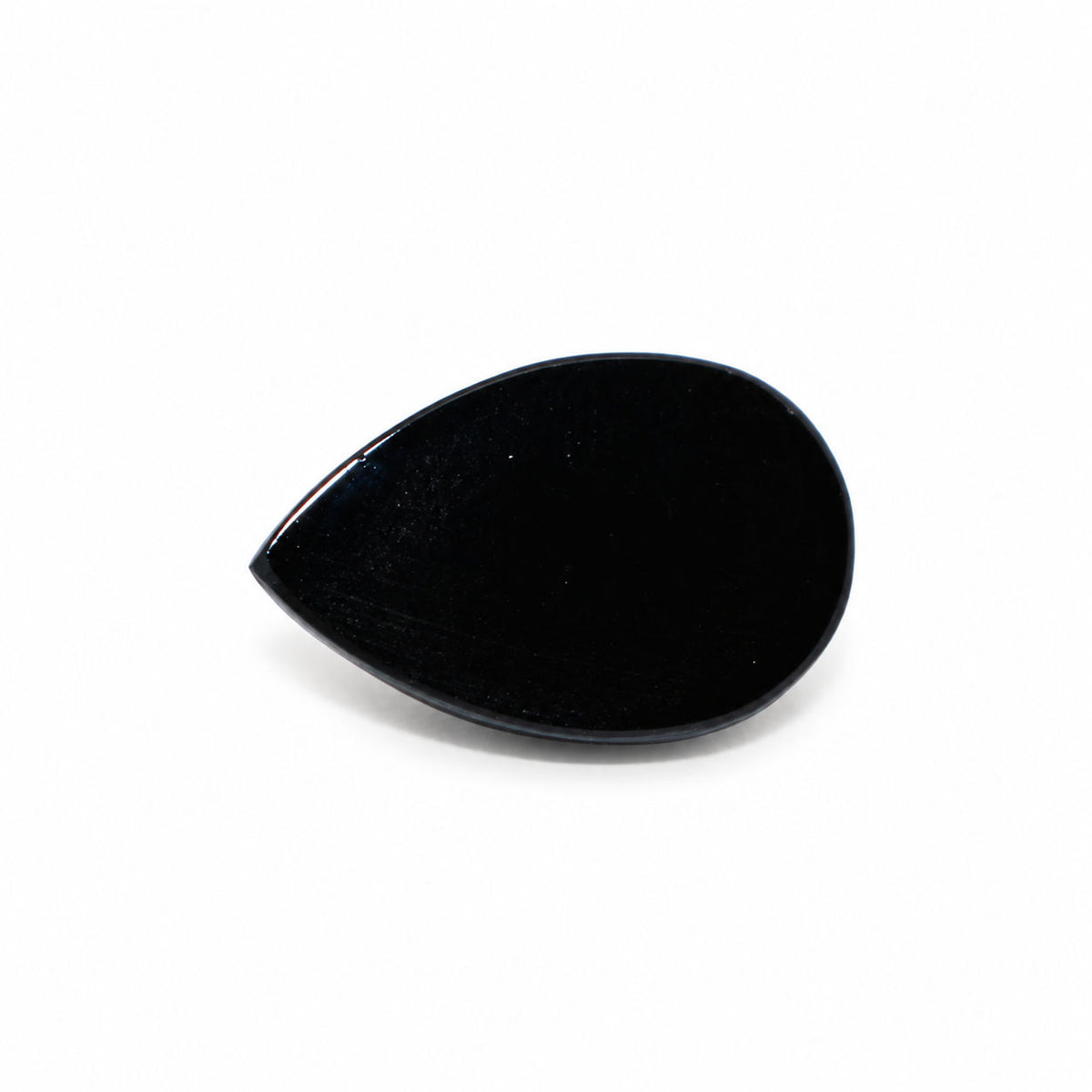 Black Spinel Checker Cutting Pear Faceted Cab