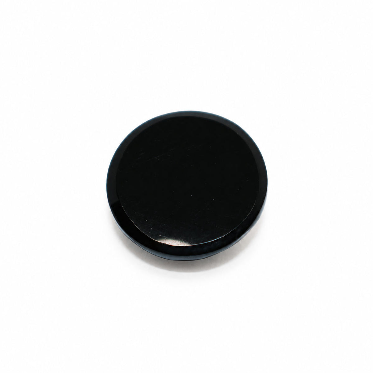 Black Spinel Checker Cutting Round Faceted Cab