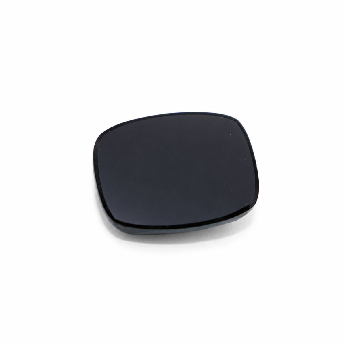 Black Spinel Rose Cutting Elongated Cushion Faceted Cab