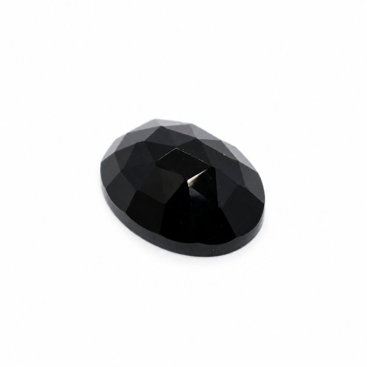 Black Spinel Rose Cutting Oval Faceted Cab