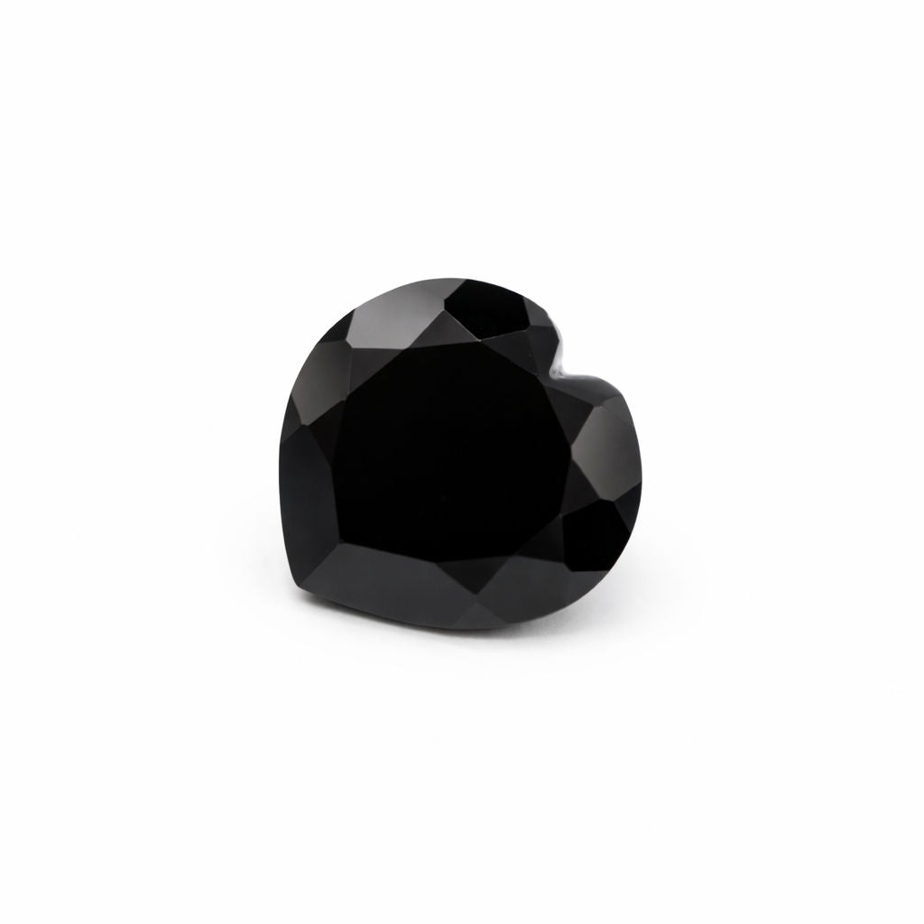 Black Spinel Heart Shape Faceted