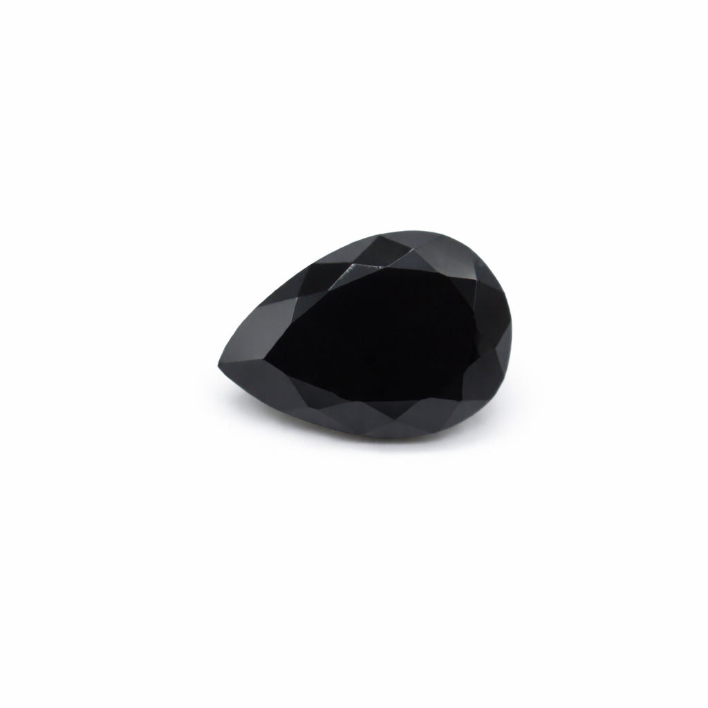 Black Spinel Pear Faceted