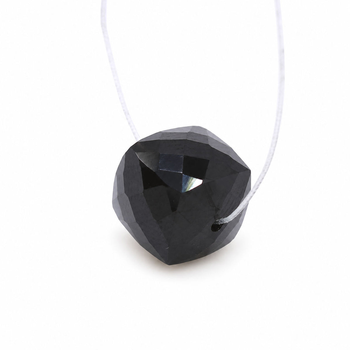 Black Spinel Cube Faceted (Full Drill)