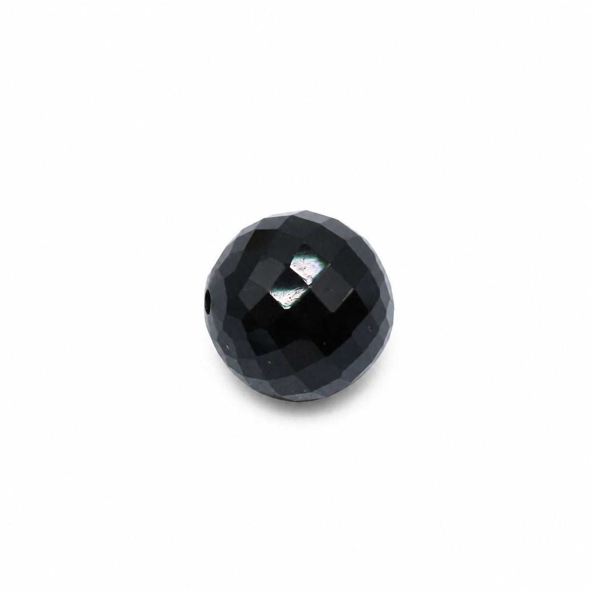 Black Spinel Faceted Round Balls (Full Drill)
