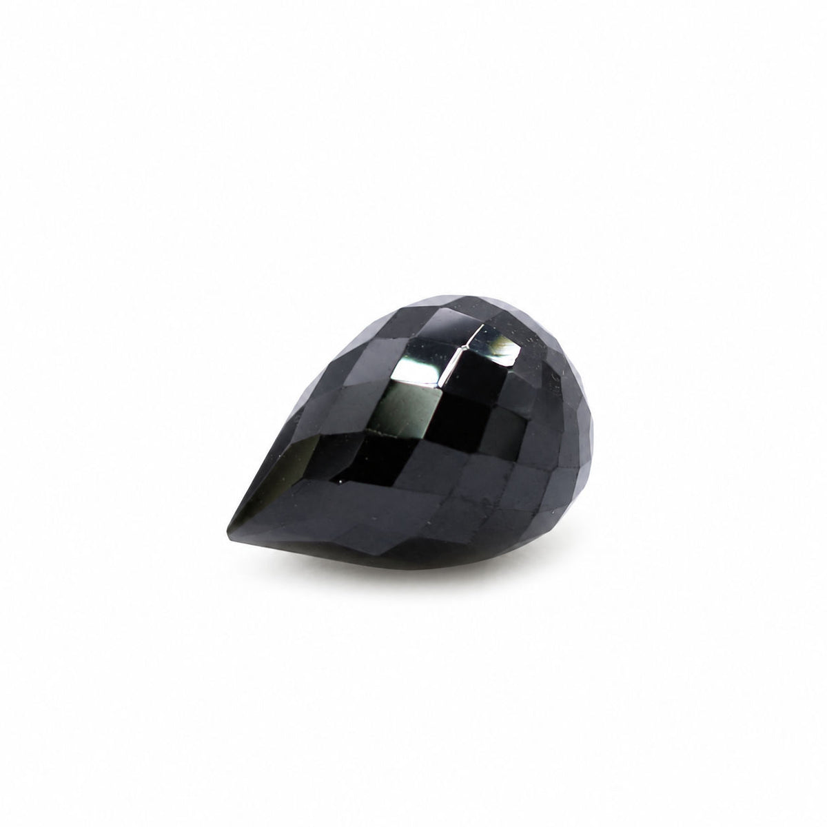 Black Spinel Drops Briolette (Side Drill)