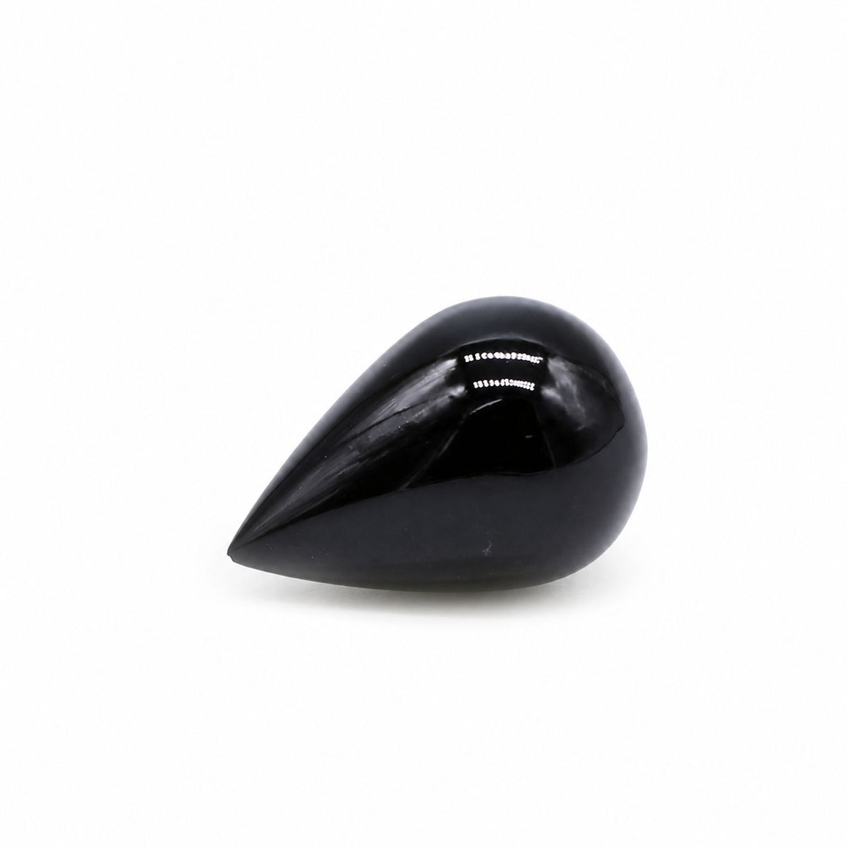 Black Spinel Smooth Drops Briolette (Half Drill)