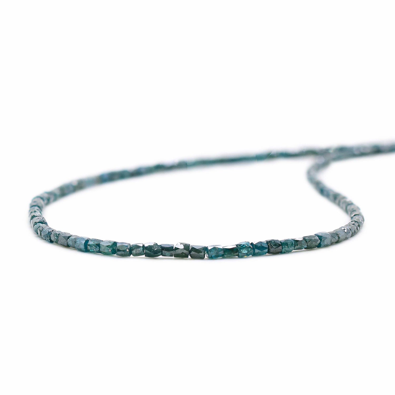 Blue Diamond 2x2mm to 3x2.50mm Pipe Shape Faceted Beads (16 Inch)