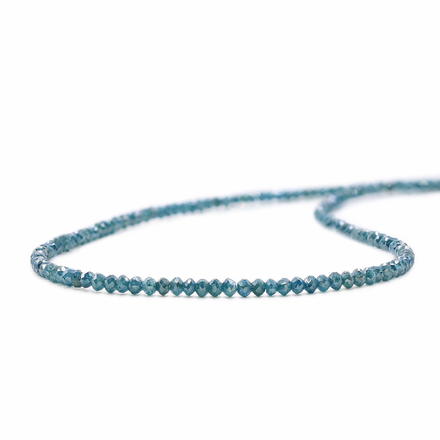 Blue Diamond 1.50mm to 2.50mm Rondelle Faceted Beads (14 Inch)