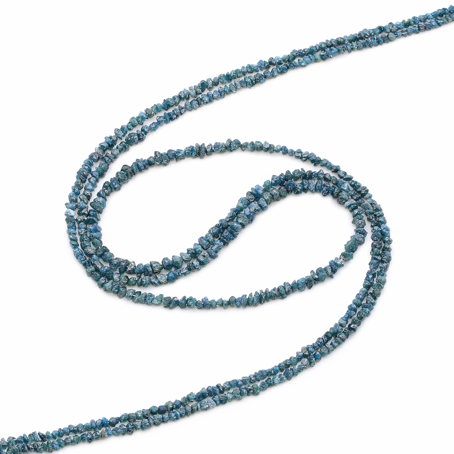 Blue Diamond 3mm to 4mm Raw Uncut Nugget Beads (17 Inch)