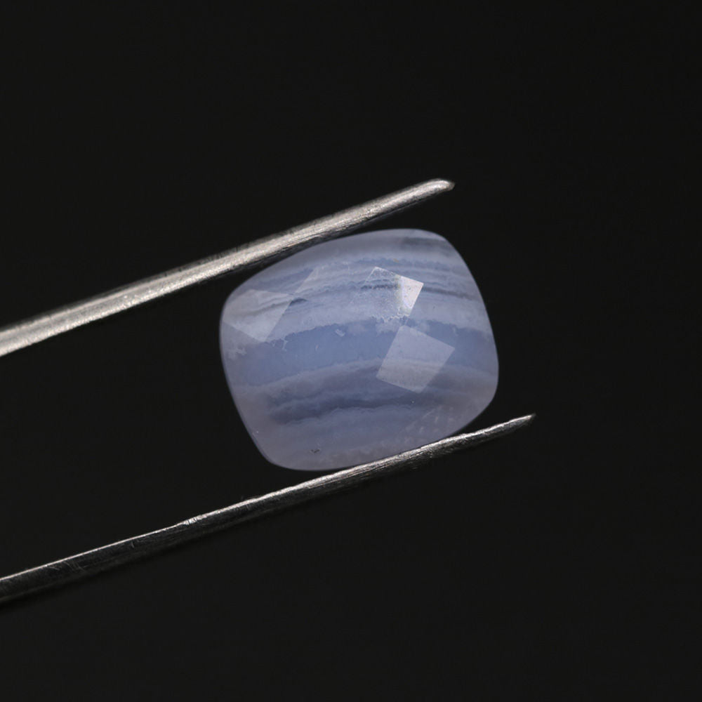 Blue Lace Agate Elongated Cushion Briolette