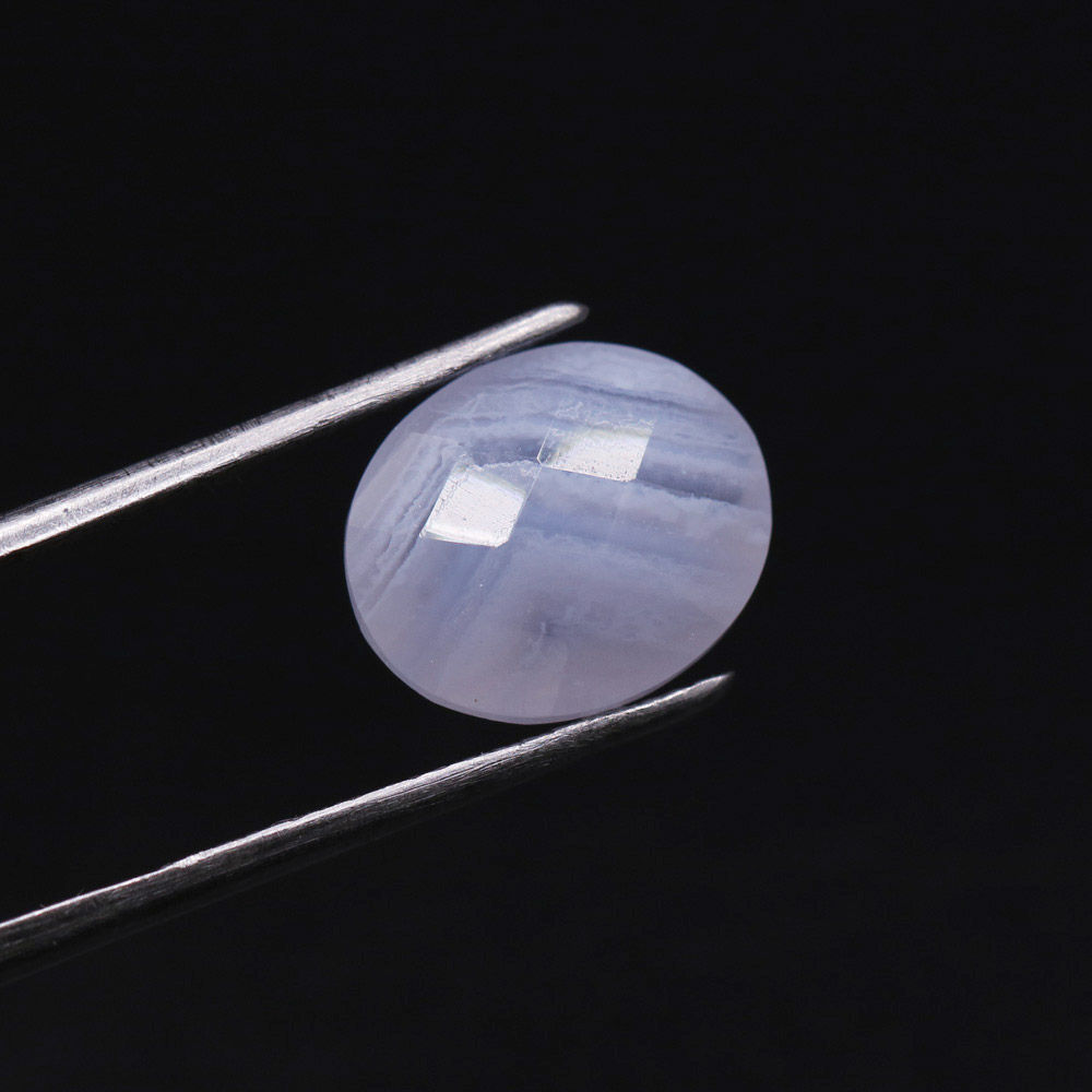 Blue Lace Agate Oval Briolette