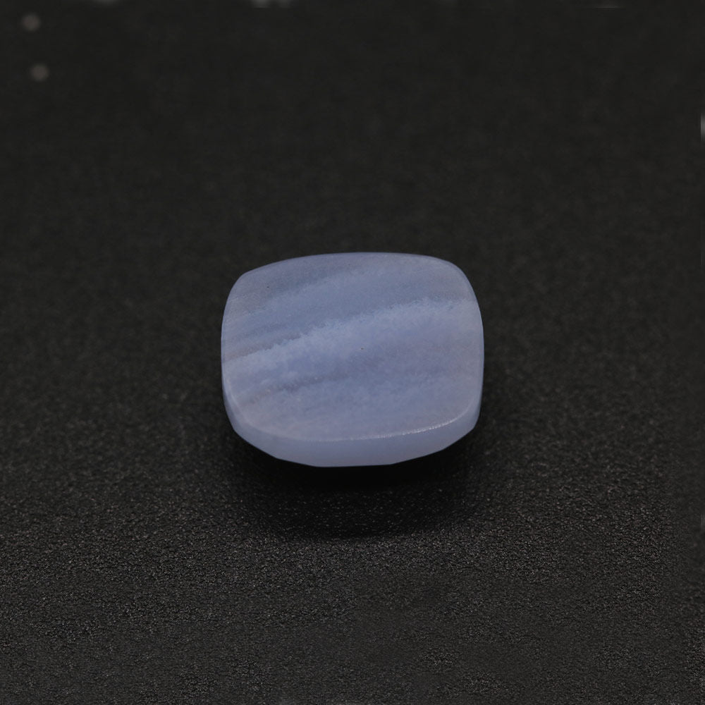 Blue Lace Agate Rose Cutting Elongated Cushion Faceted Cab