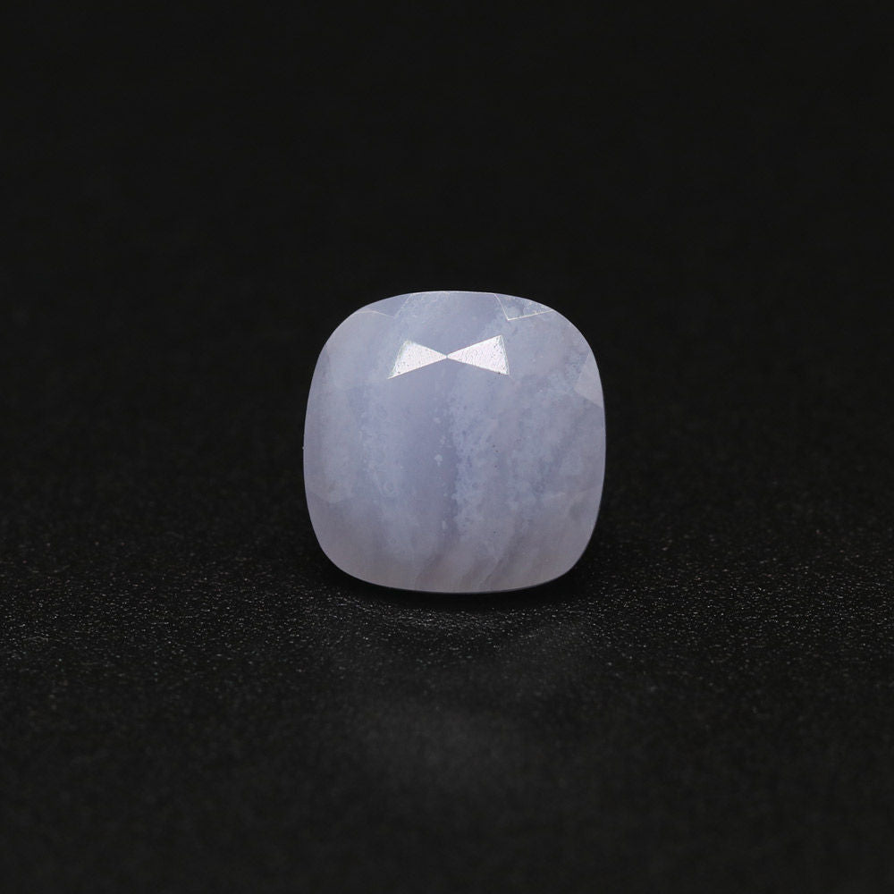Blue Lace Agate Cushion Faceted