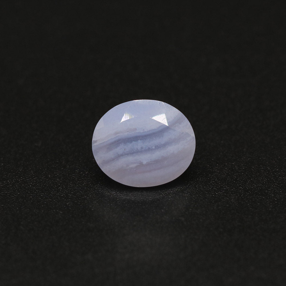 Blue Lace Agate Oval Faceted