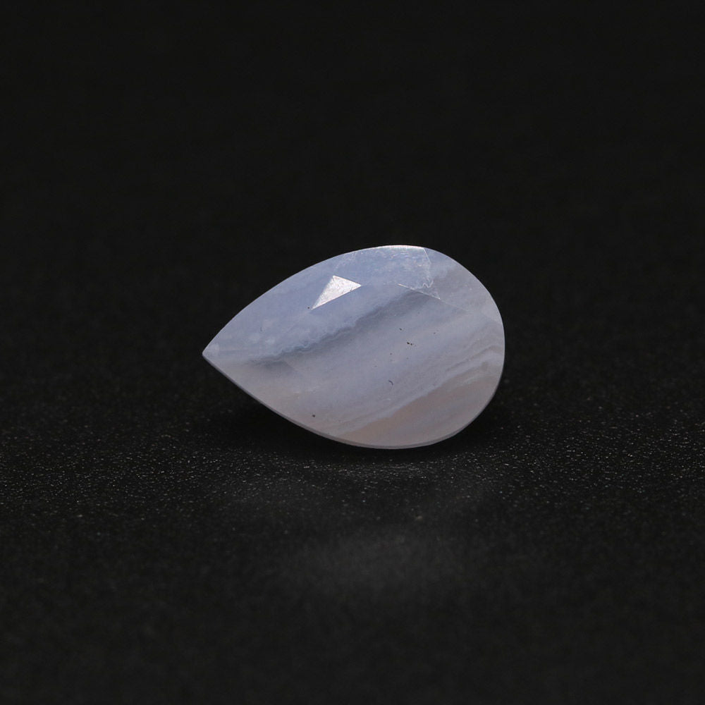 Blue Lace Agate Pear Faceted