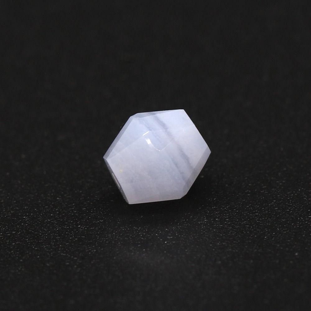 Blue Lace Agate Bicone Faceted (Full Drill)
