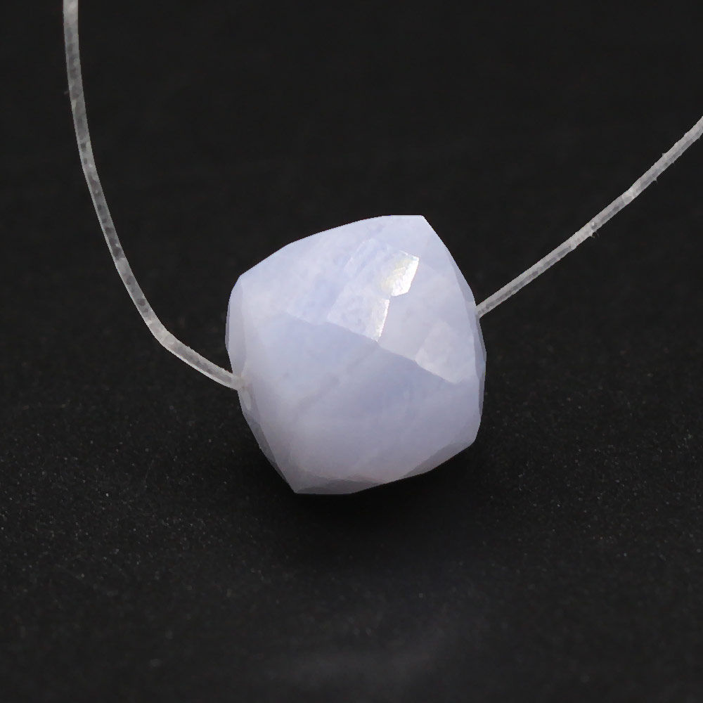 Blue Lace Agate Cube Faceted (Full Drill)