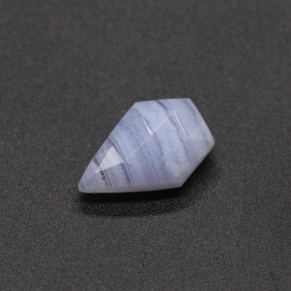 Blue Lace Agate Kite Faceted (Side Drill)