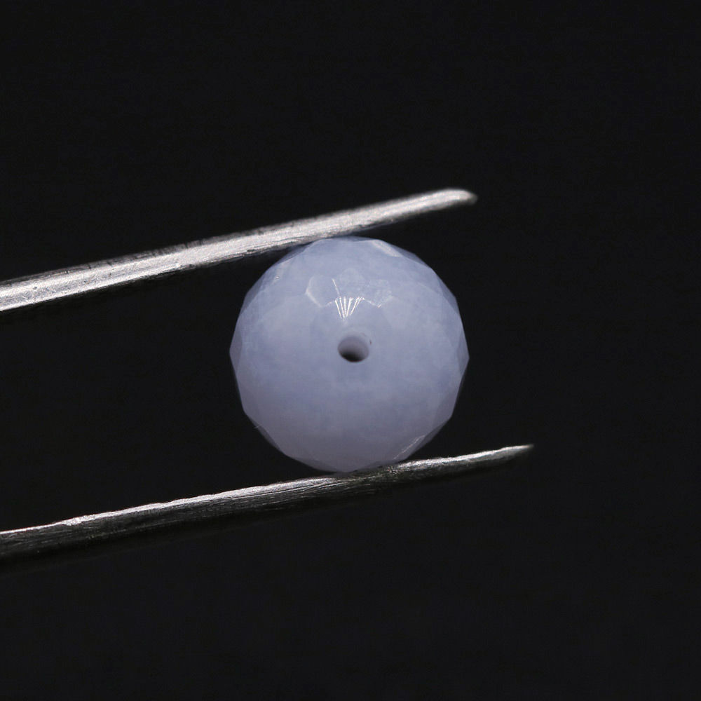 Blue Lace Agate Faceted Round Balls (Full Drill)